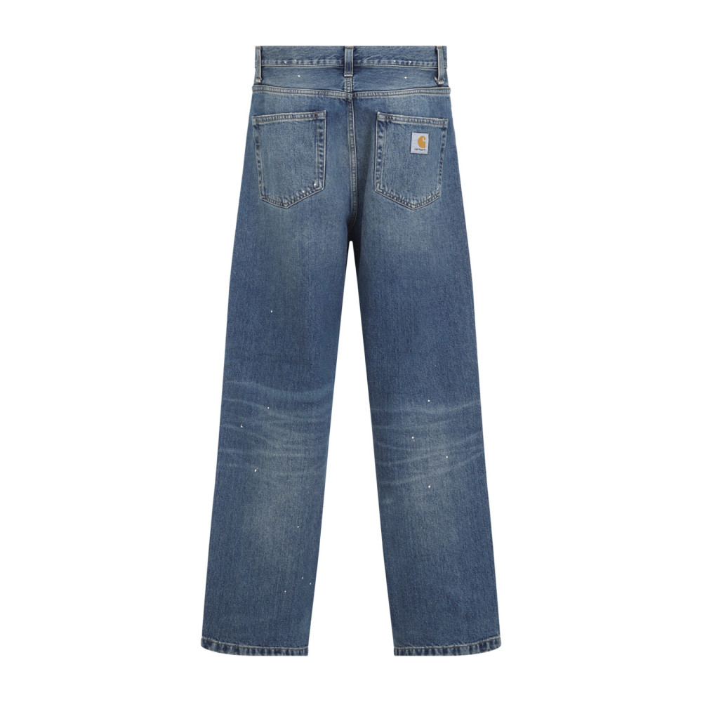 Blue Relaxed Mid Rise Jeans