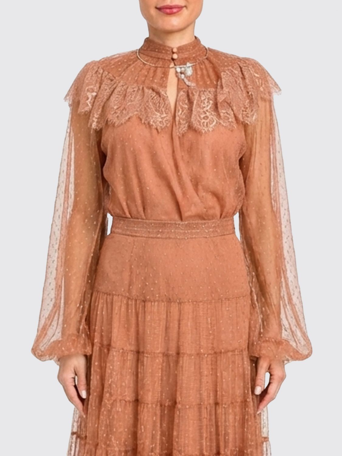 Top Woman color Brick Red