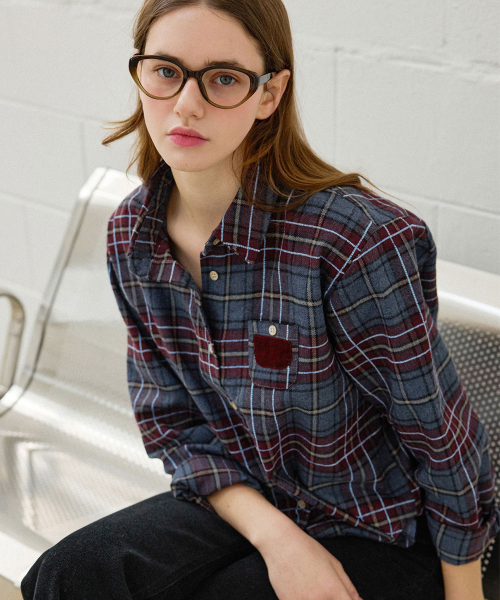 Cozy plaid check shirt_2 Colors