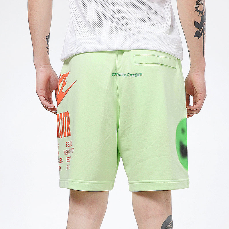 Nsw Ft Short Wtour Large Logo Printing Knit Sports Shorts Green