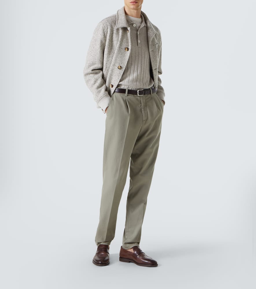 Cashmere polo sweater