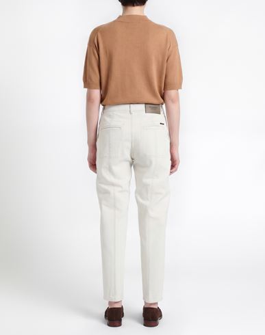 Woman Jeans Off white Size 6 Cotton, Elastane