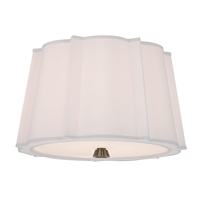 Humphrey 2-Light 17" Ceiling Light in Aged Bra