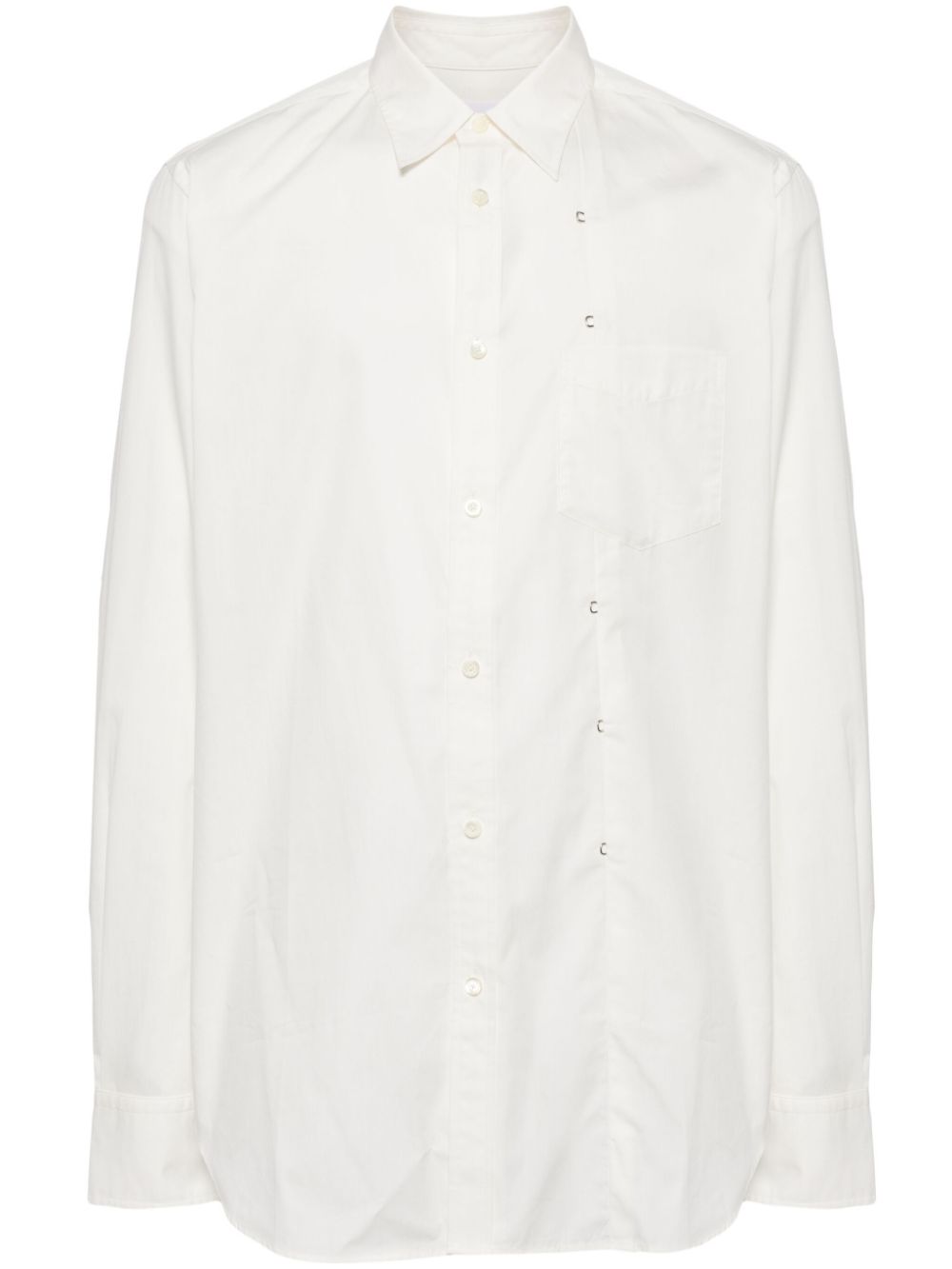 Cotton-silk blend shirt - White