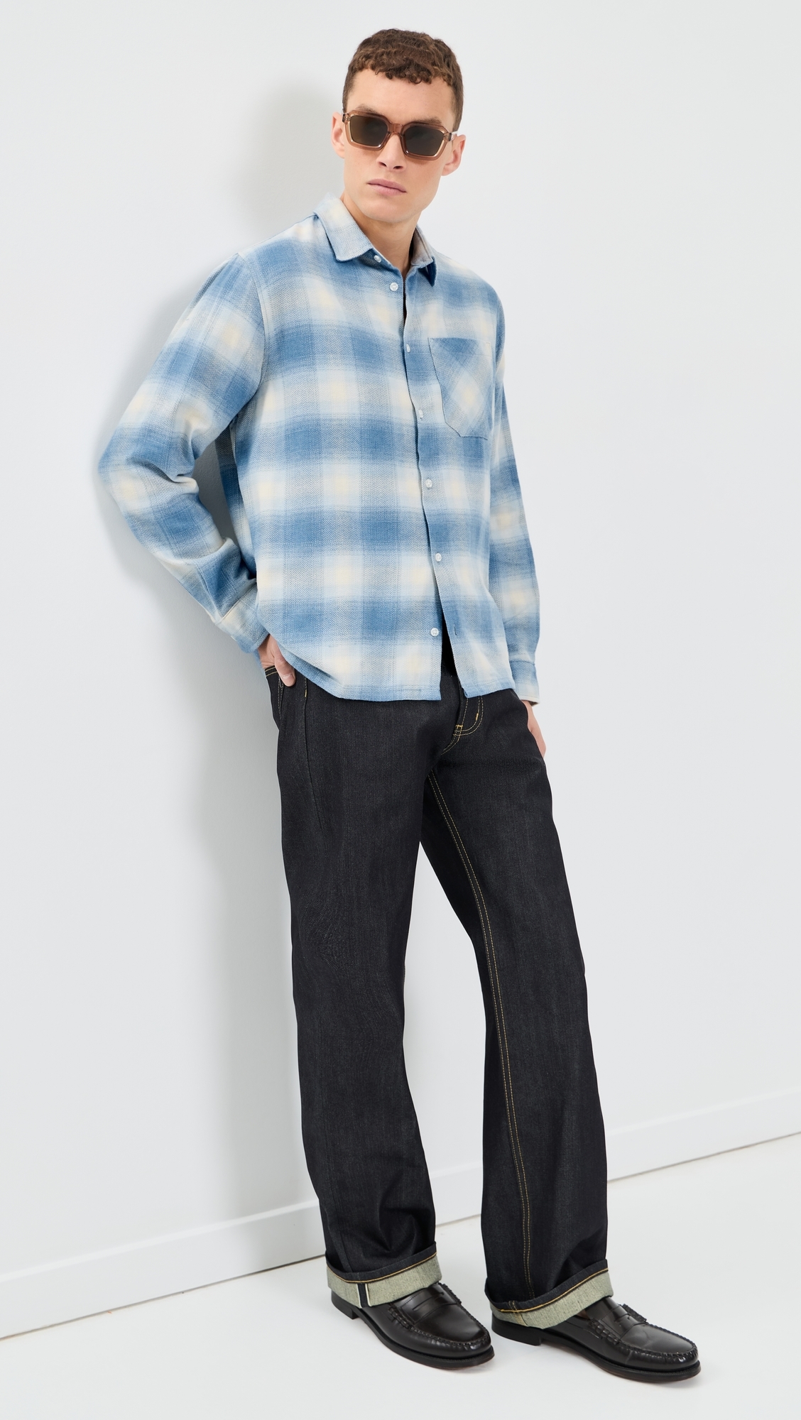 True Supple Flannel Faded Indigo