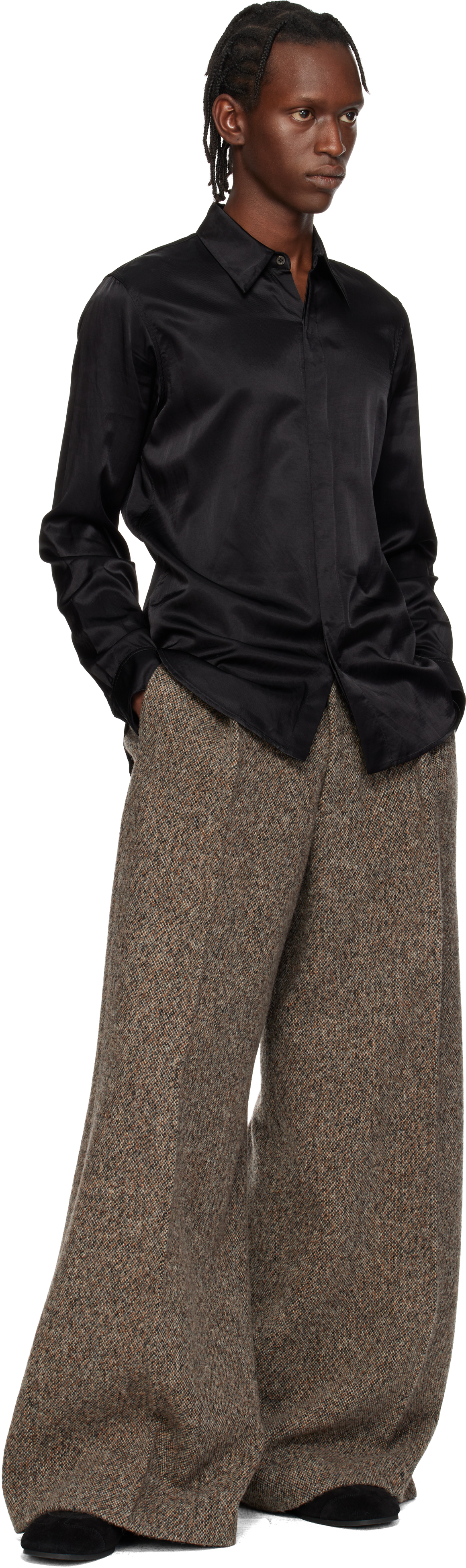 Black Satin Shirt