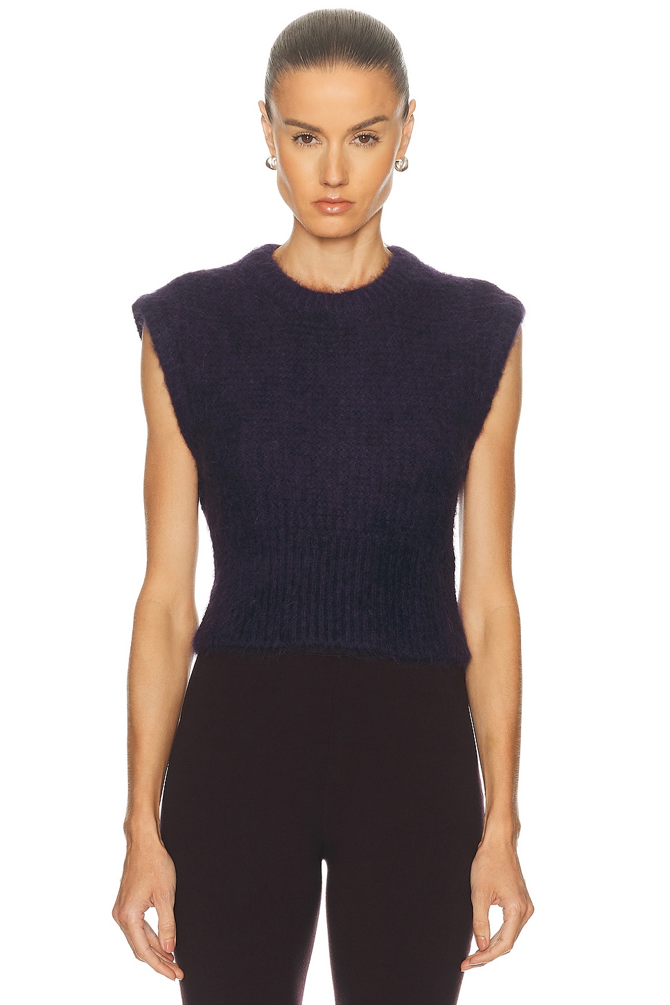 FRAME The Plush Vest in Purple