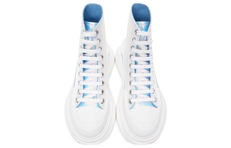 (WMNS) Silver Holographic Tread Slick Platform High Sneakers 'White Multi'