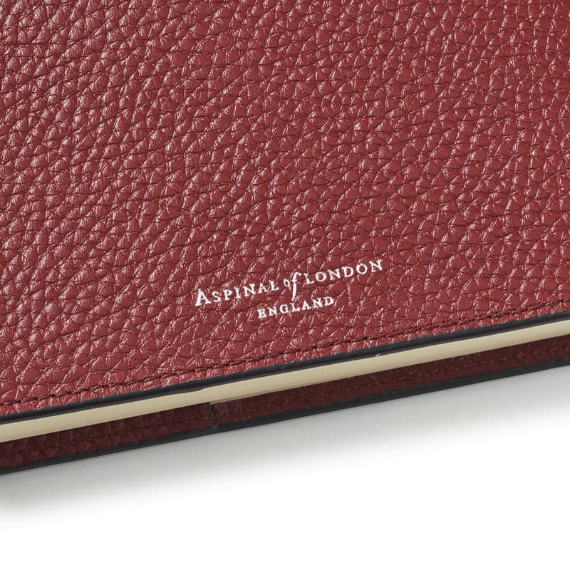A5 Refillable Luxury Journal in Merlot Pebble