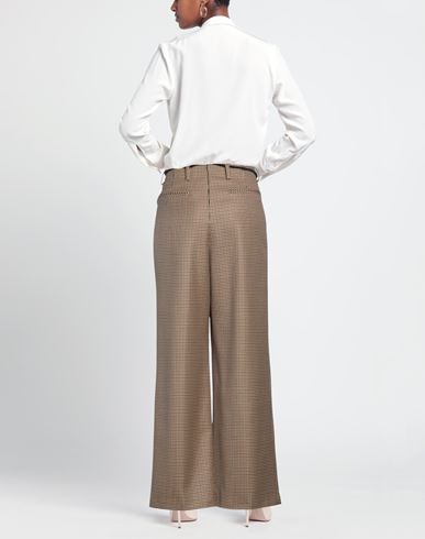 Woman Pants Sand Size 34 Wool, Polyester