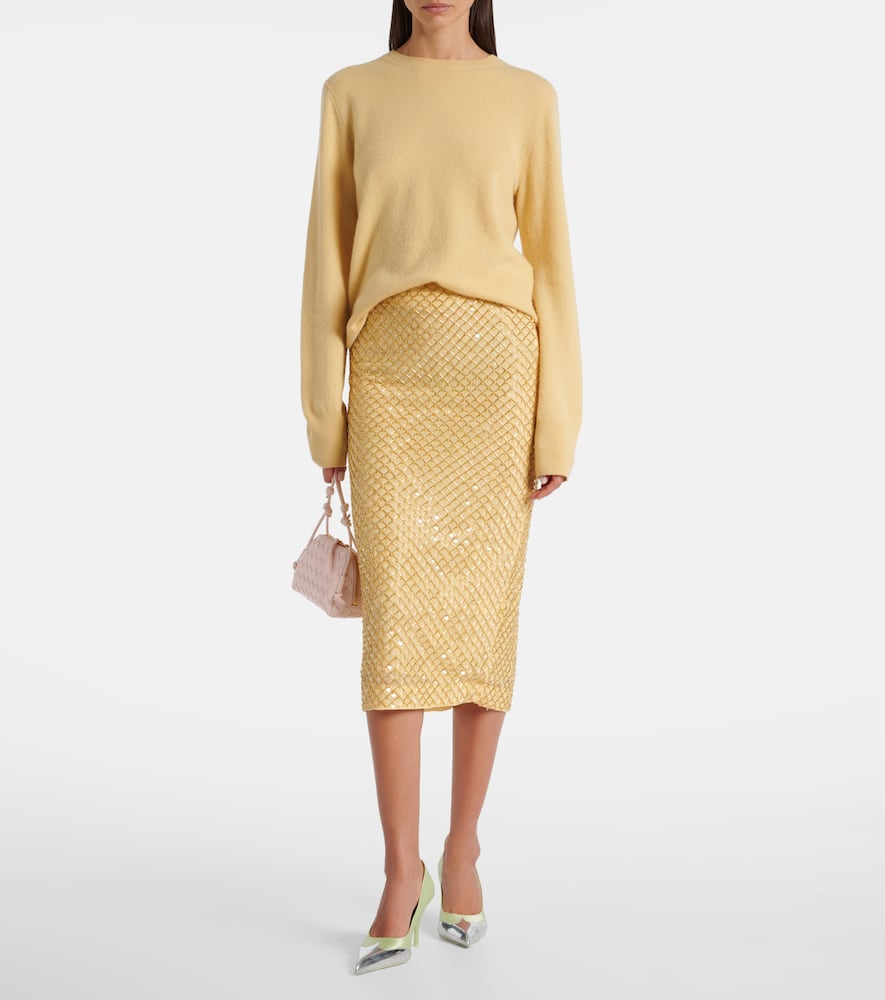 Allora embellished midi skirt