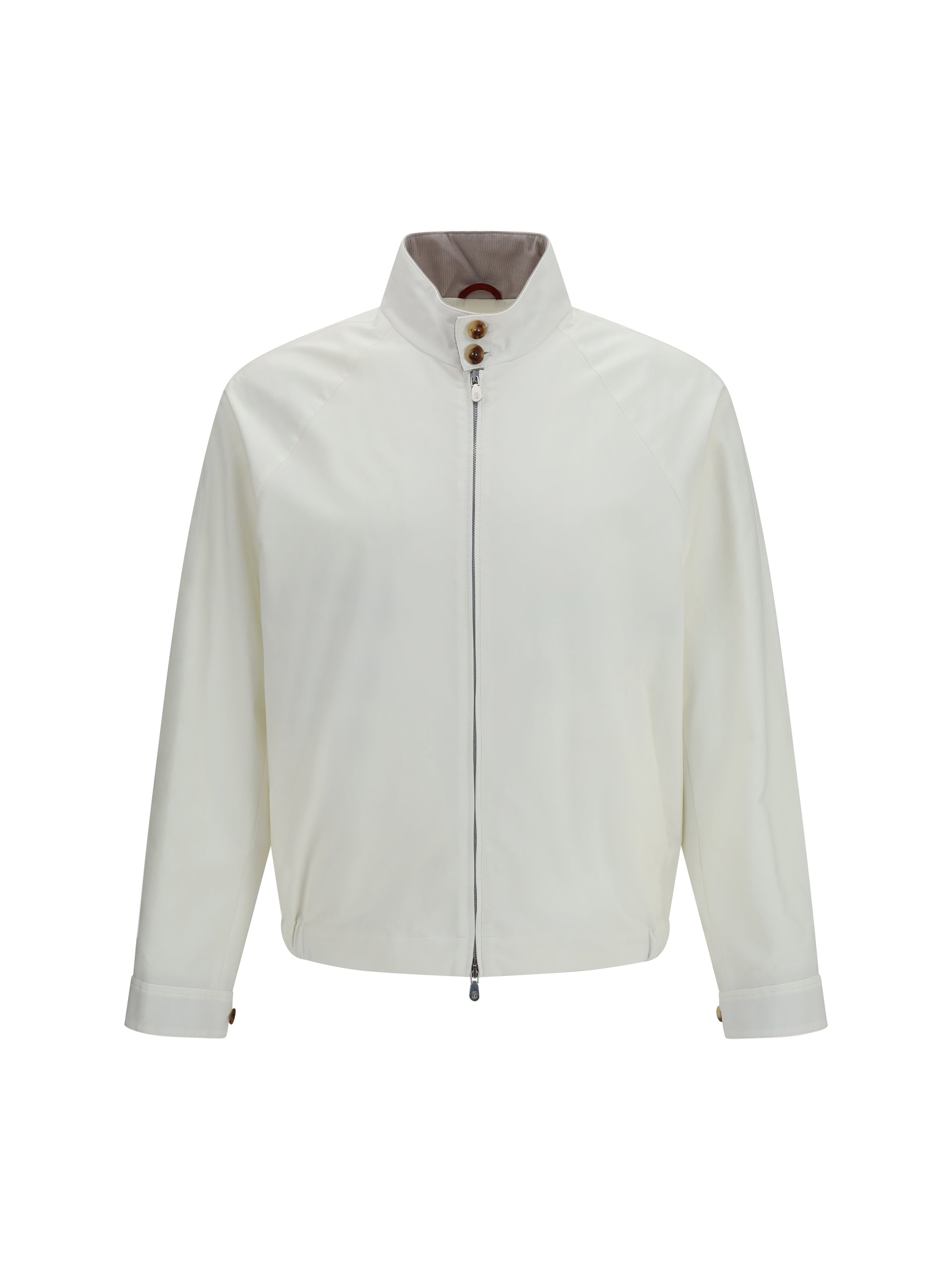 Windproof Cotton-Polyamide Jacket — White