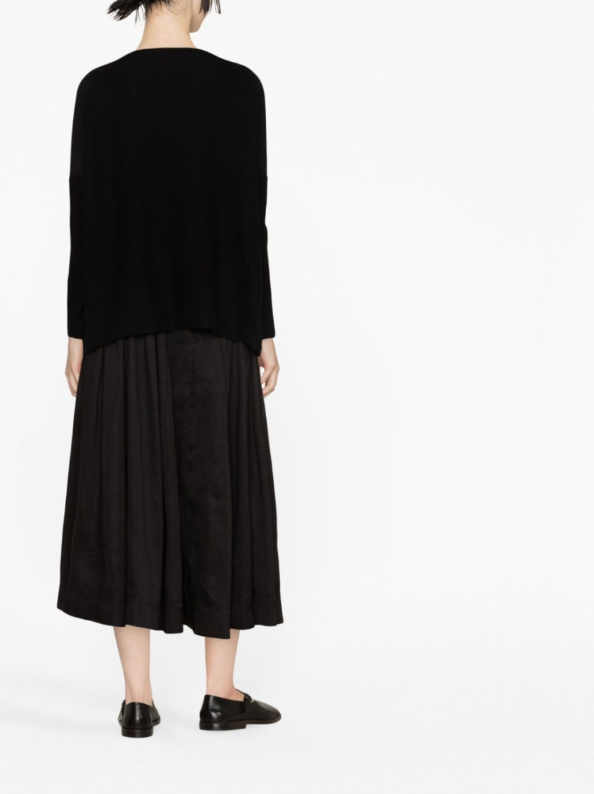 - Boat Neck Cotton Sweater