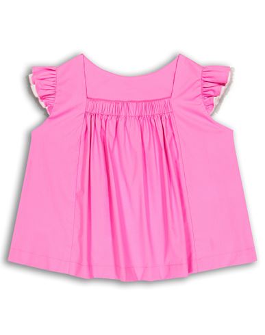 Kid Girl Top Fuchsia Size 10 Cotton, Elastane