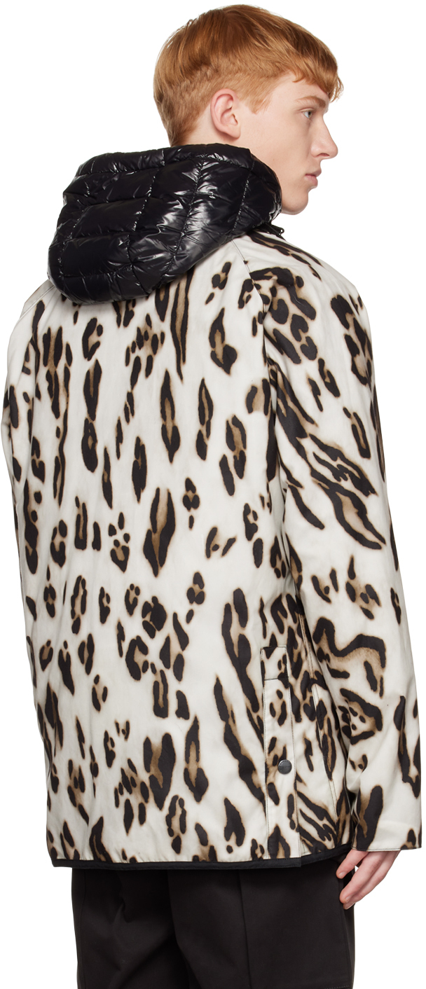 Beige white coat