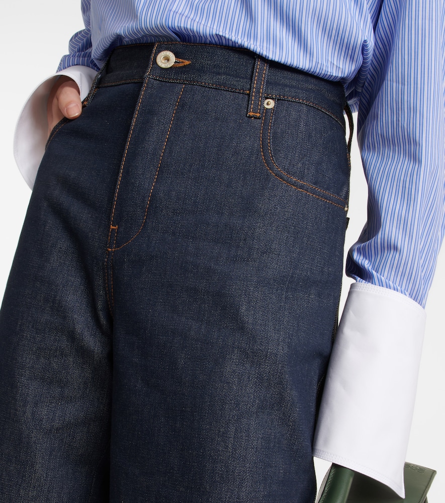 High-rise cropped jeans