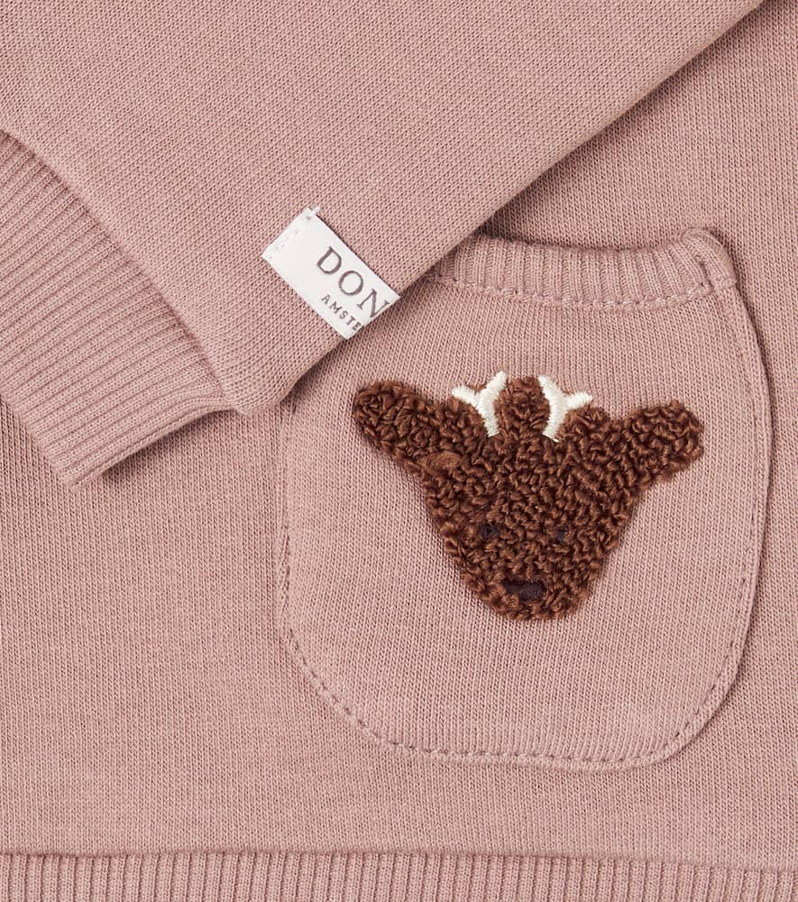 Baby Foppe appliqué cotton sweater