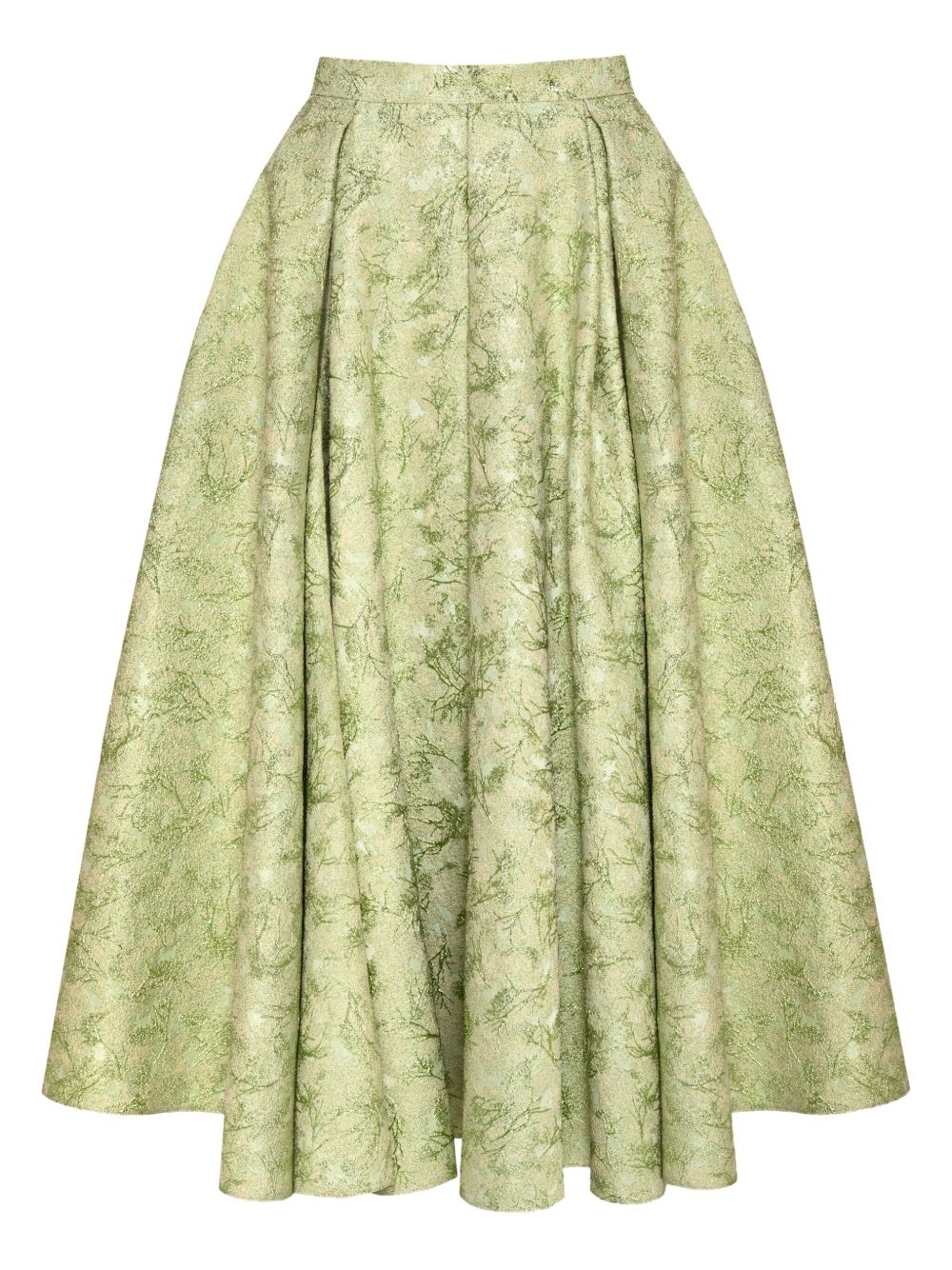 Pleated maxi skirt - Green