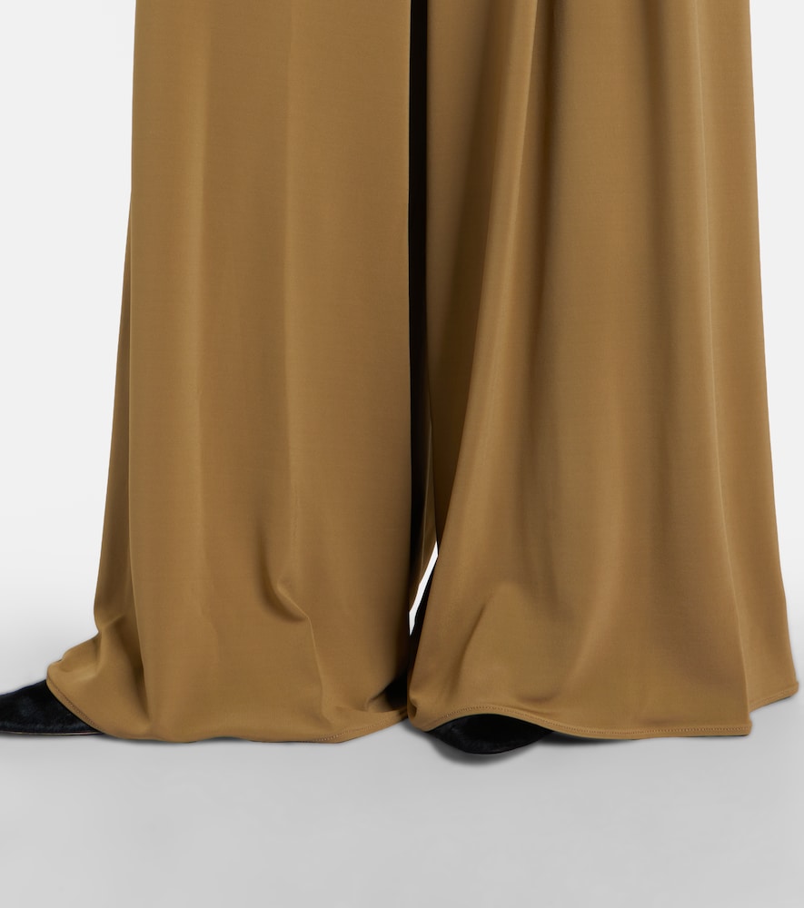 Bermuda pleated wide-leg pants