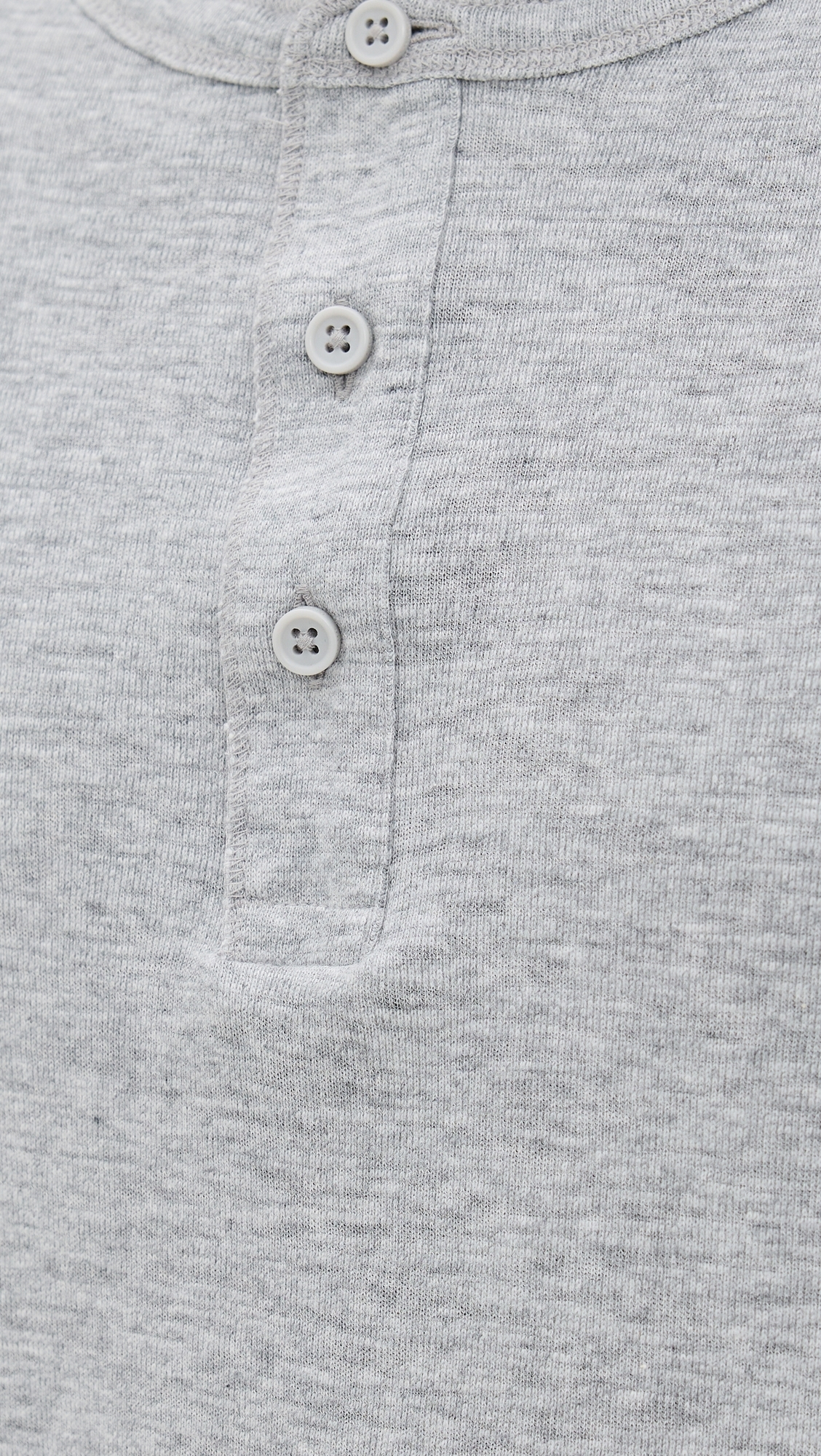 Reigning Champ 1x1 Slub Slim Henley Hgrey