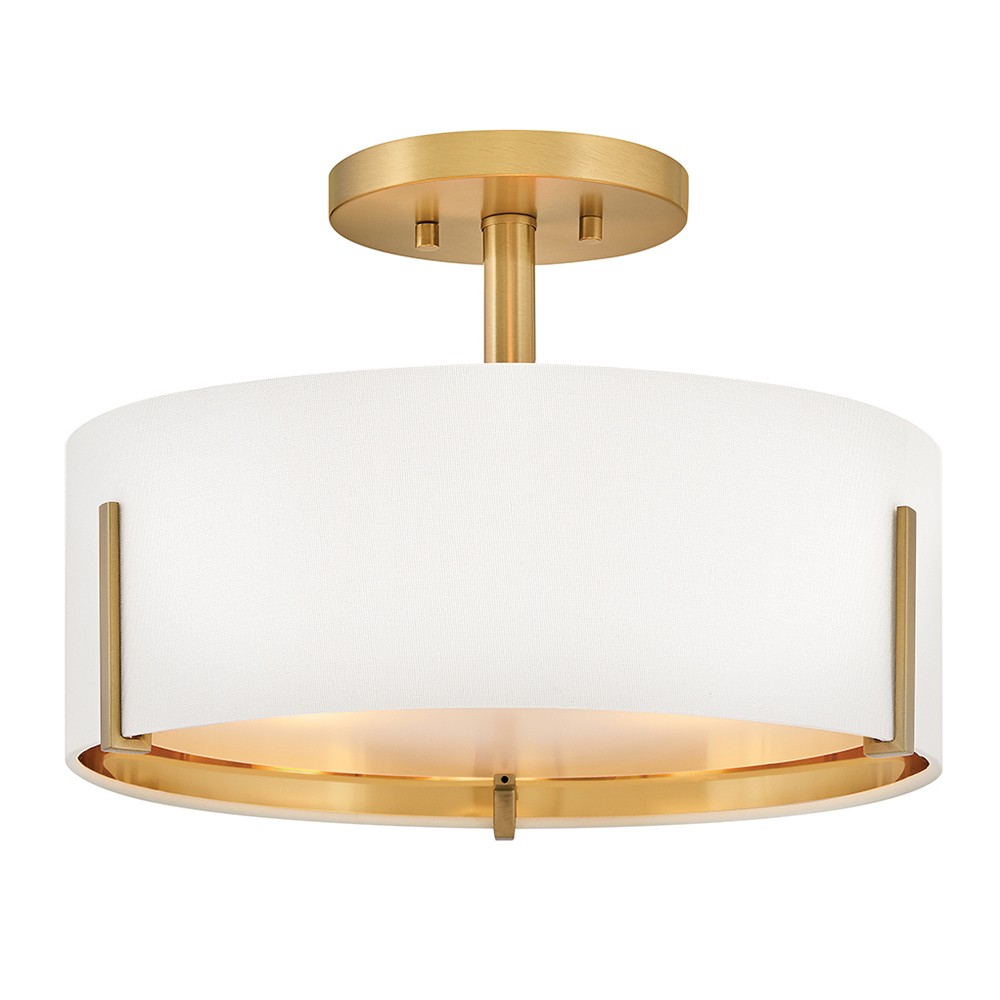 Lacquered Brass LED Semi-Flush Mount from the Halle Collection