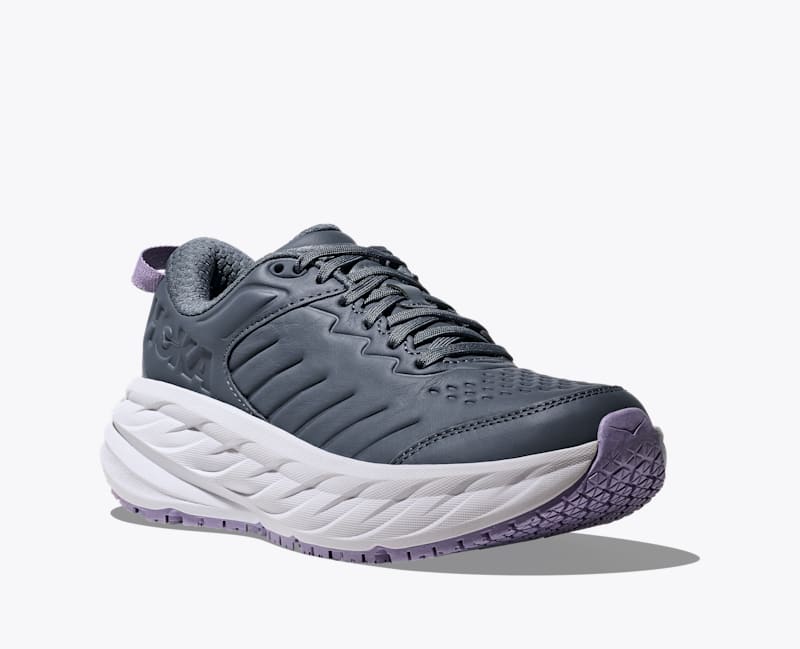 HOKA Women's Bondi SR Shoes in Faded Navy/Berry Patch