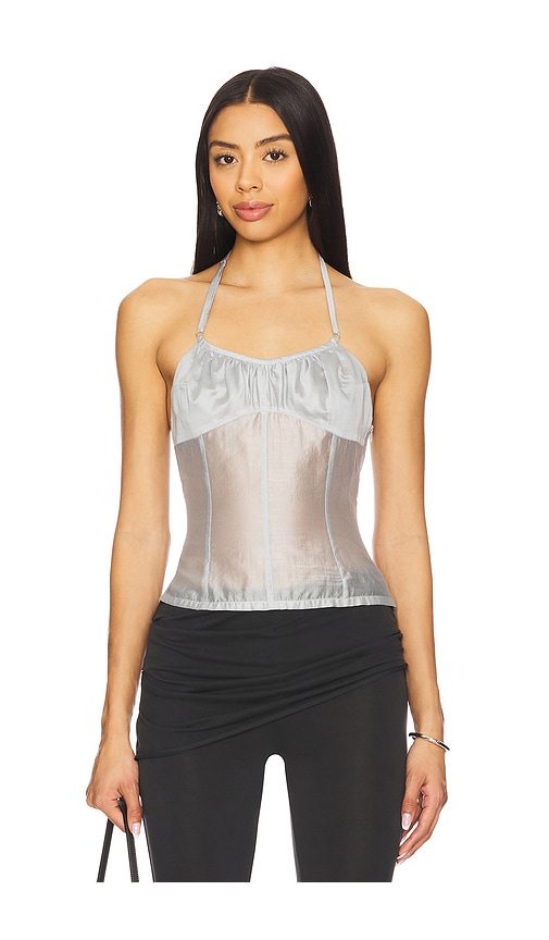 BELLE OBERTEIL FLORE in Metallic Silver. Größe XL. Also in