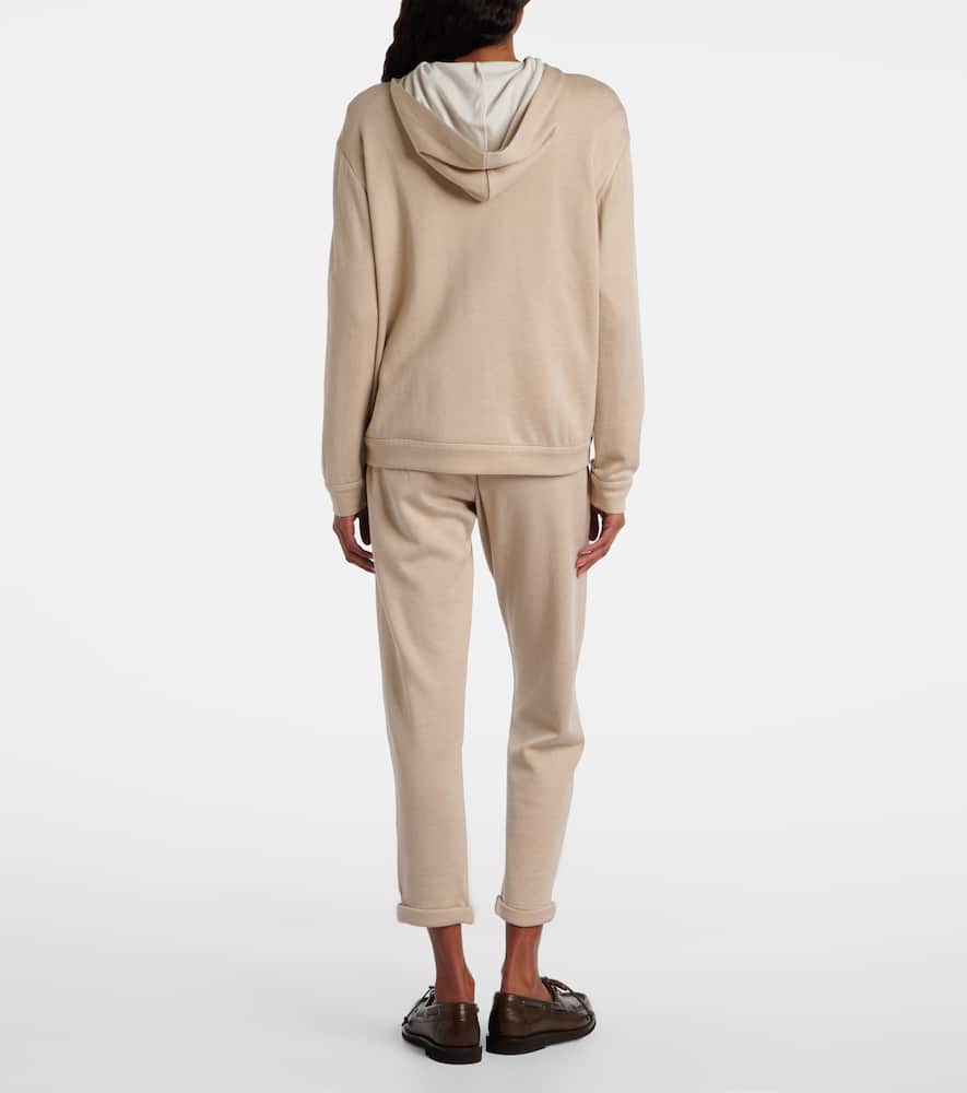 Monili cotton and silk-blend sweatpants