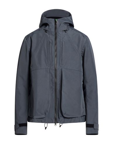 Man Jacket Slate blue Size L Polyamide