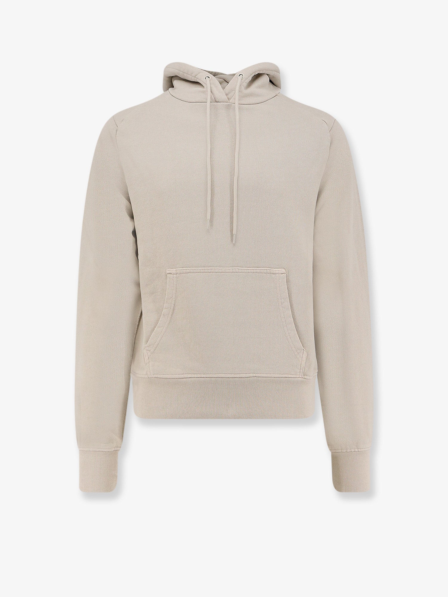 Hooded Cotton Sweatshirt — Beige