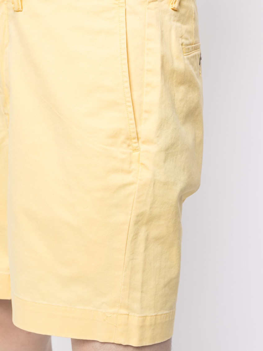 Straight-leg chino shorts - Yellow