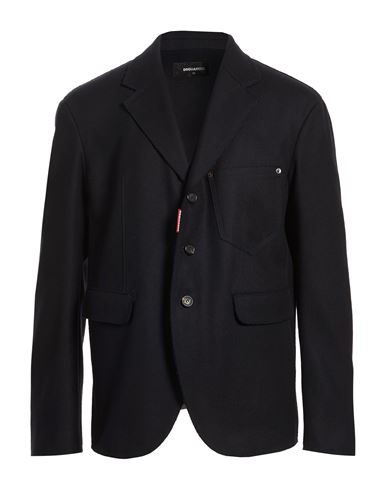 Man Blazer Midnight blue Size 38 Virgin Wool, Polyamide