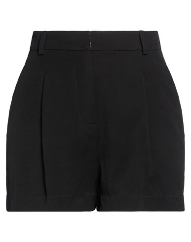 Woman Shorts & Bermuda Shorts Black Size 2 Viscose
