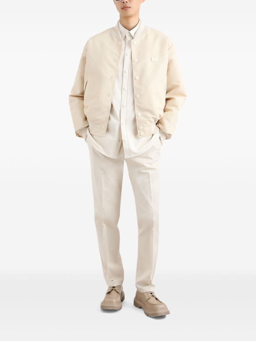 Beige Narrow Fit Pants