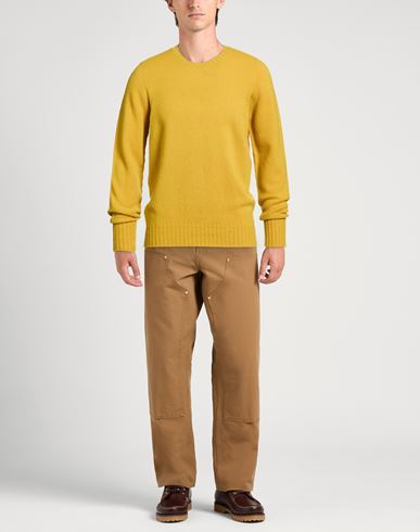 Man Sweater Mustard Size 44 Lambswool
