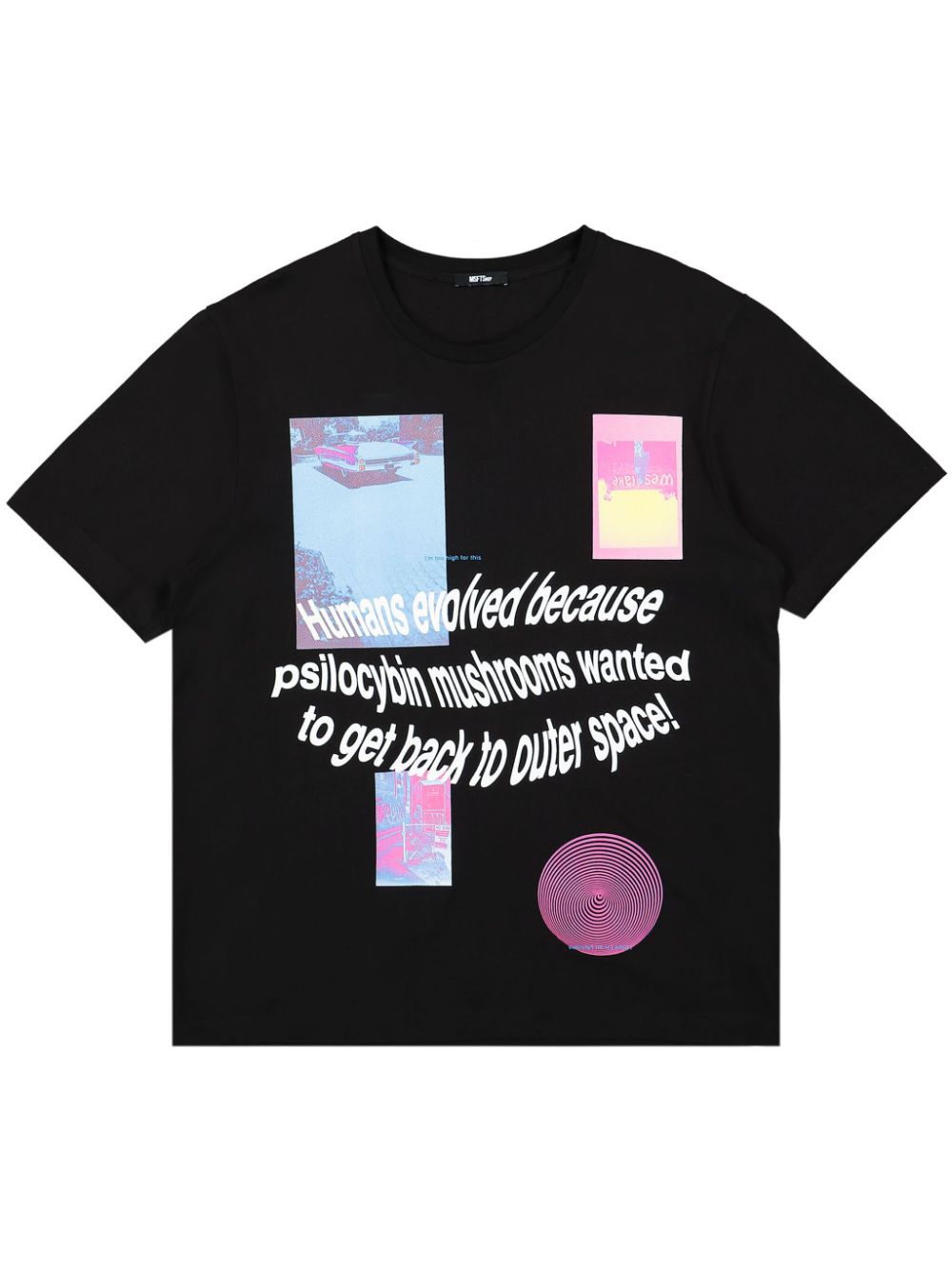 Graphic-print cotton t-shirt - Black