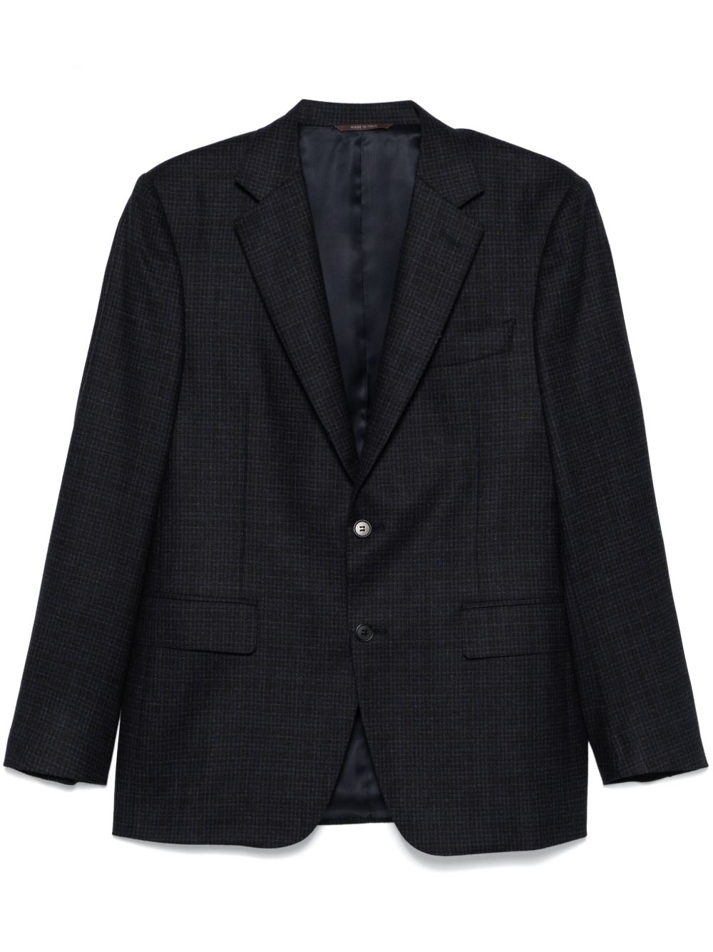 Check-pattern blazer - Blue