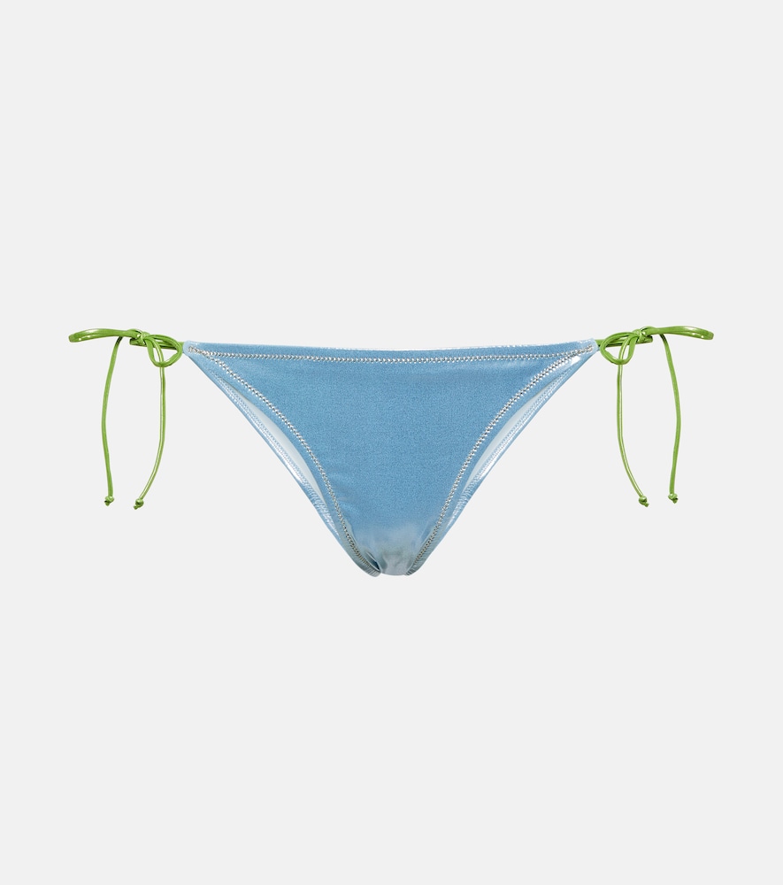 Love Triangle lamé bikini bottoms