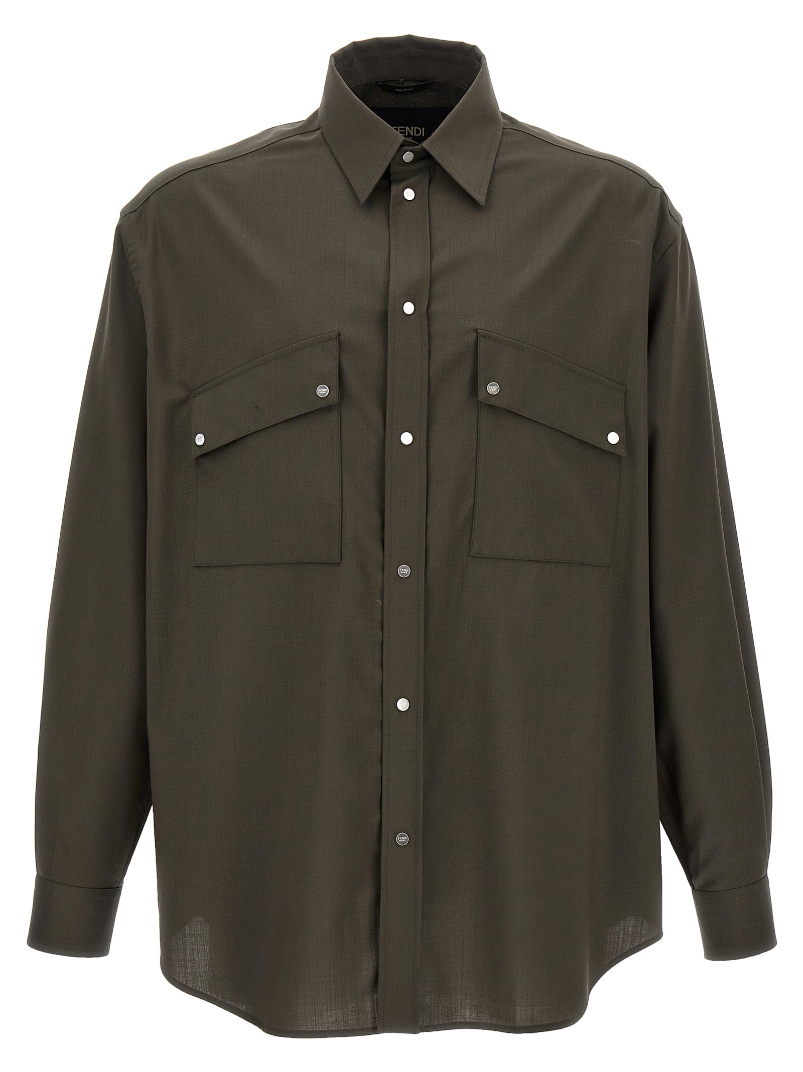 Wool Overshirt Shirt — Green