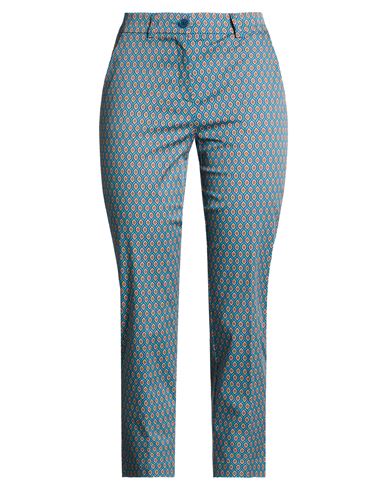 Woman Pants Azure Size 8 Cotton, Elastane