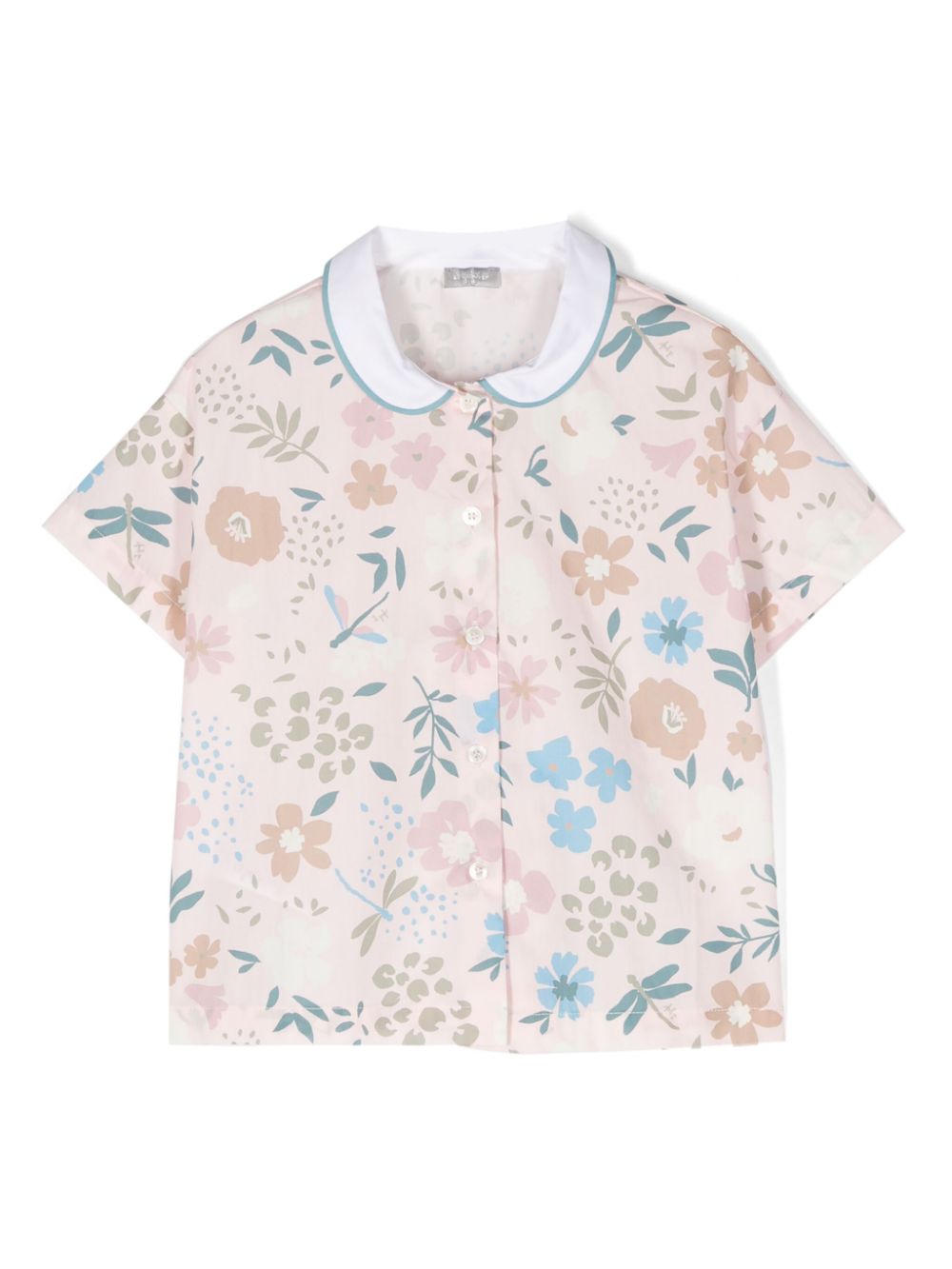 Floral-print cotton shirt - Pink