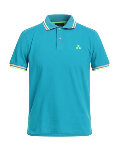 Man Polo shirt Turquoise Size XS Cotton, Elastane