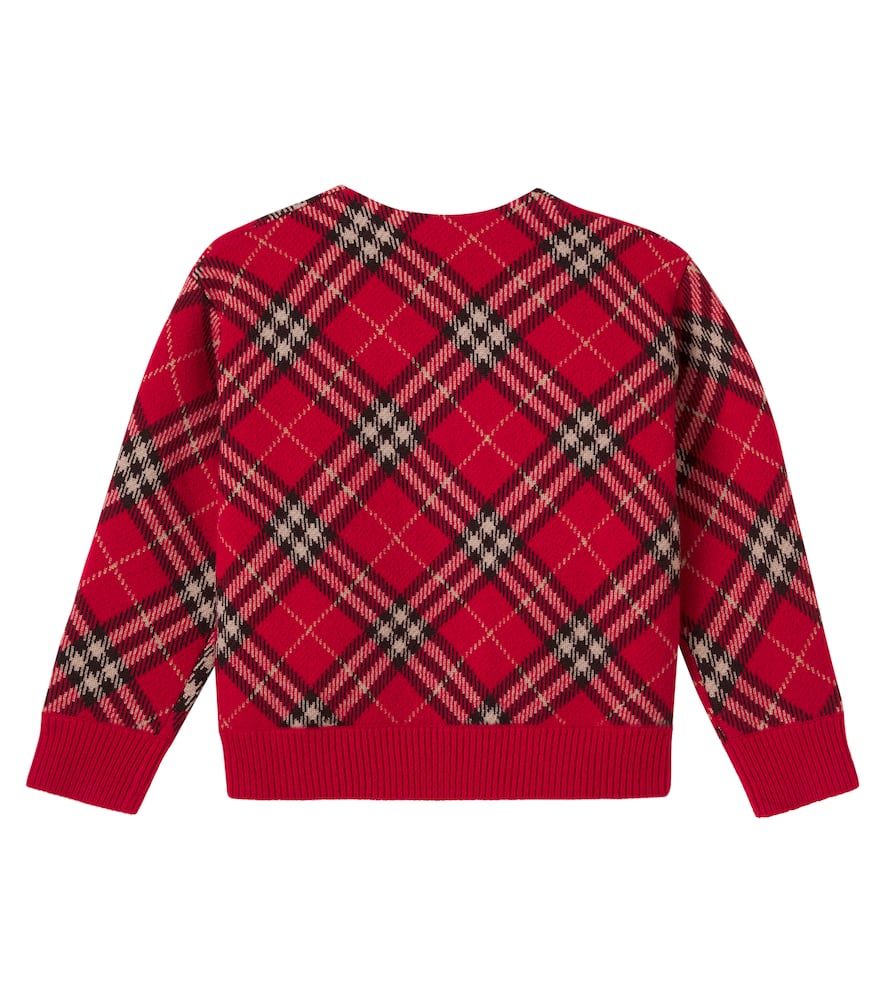 Burberry Check wool cardigan