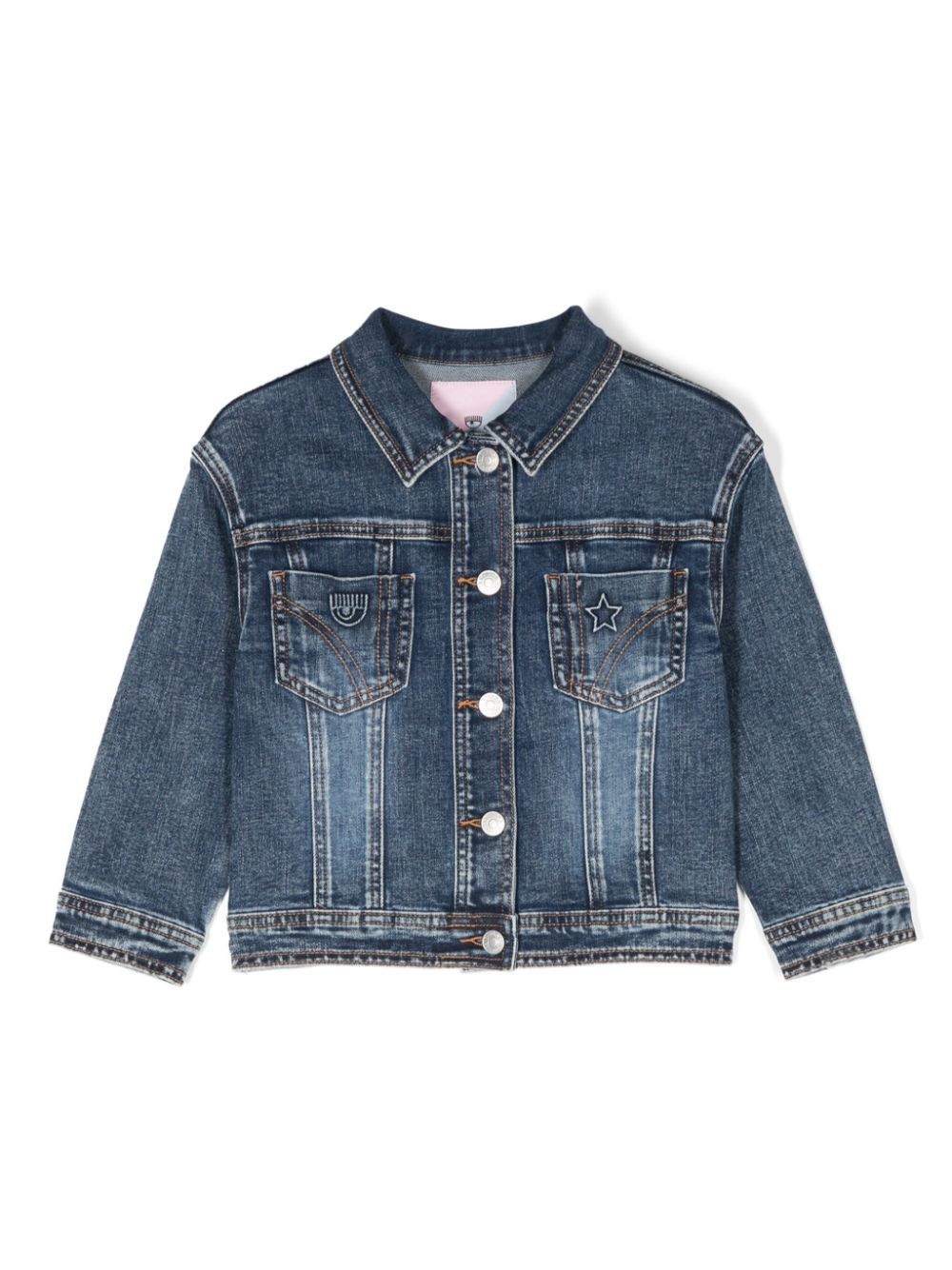 Logo-patch dennim jacket - Blue