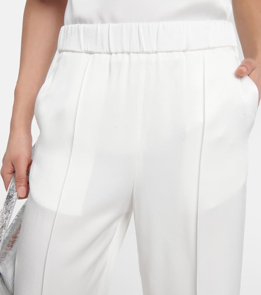 Satin straight pants