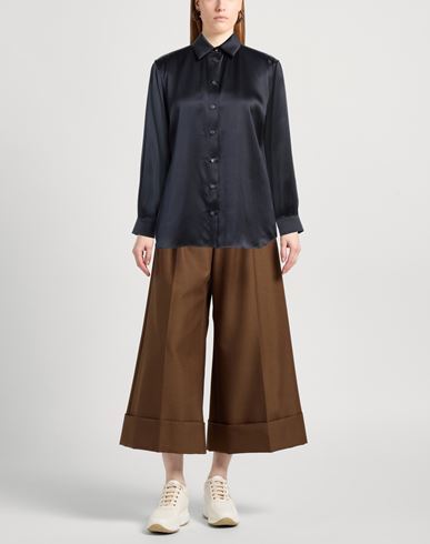 Woman Shirt Midnight blue Size 6 Silk, Viscose