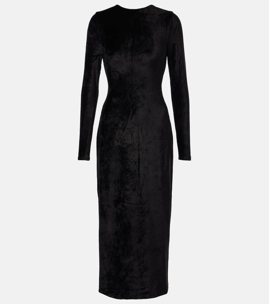 Velvet midi dress