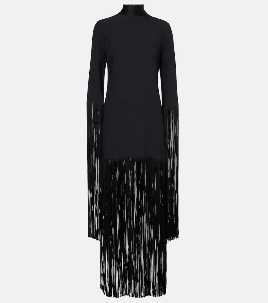 Chicago fringed crêpe minidress