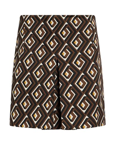 Malìparmi Woman Mini skirt Brown Size 12 Polyamide, Elastane