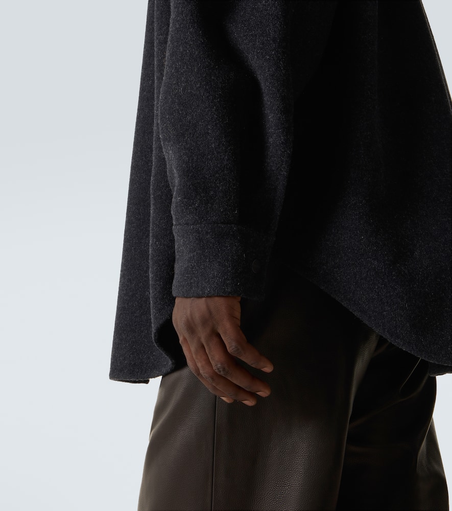 Wool and cashmere overshirt